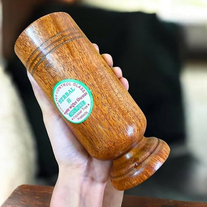 Vijaysar Wood Glass Ayurvedic Herbal Tumbler