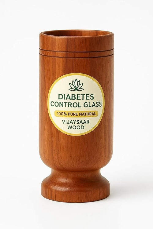 Vijaysar Wood Glass Ayurvedic Herbal Tumbler